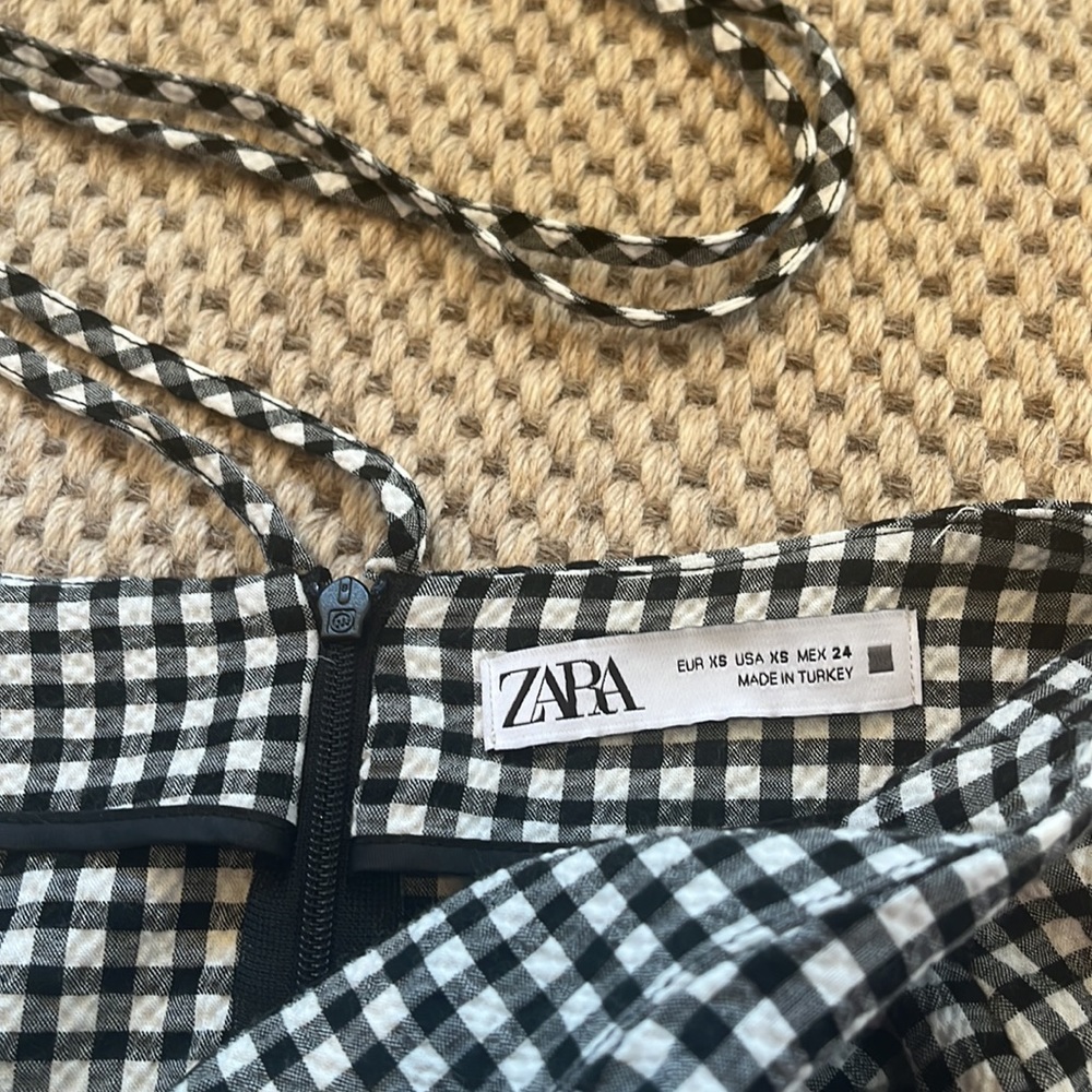 Zara Gingham Mini Skirt - Picture 4 of 4